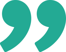 Green quotation marks on black background