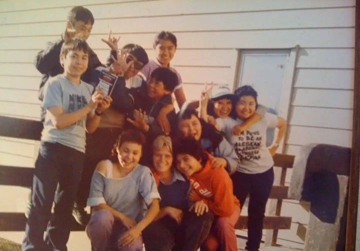 Group of friends posing outdoors