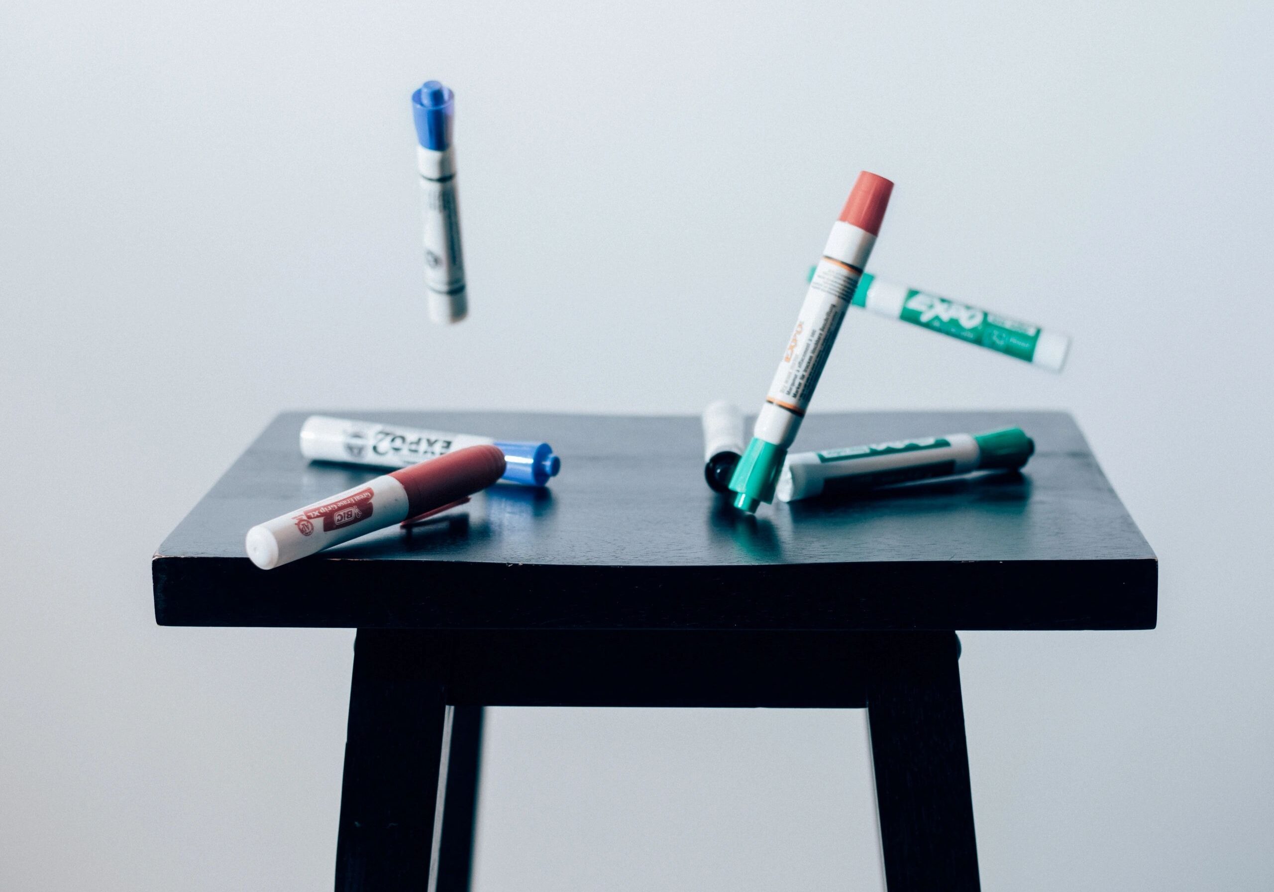 Colored markers in mid-air